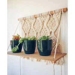 آویز شلف مکرومه طرح بارانا آویز شلف مکرومه طرح بارانا