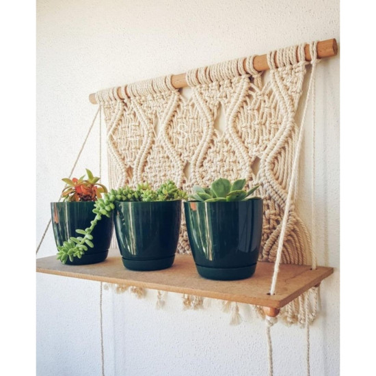 آویز شلف مکرومه طرح بارانا