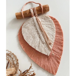 دیوارکوب دوبرگ مکرومه طرح الماس دیوارکوب دوبرگ مکرومه طرح الماس