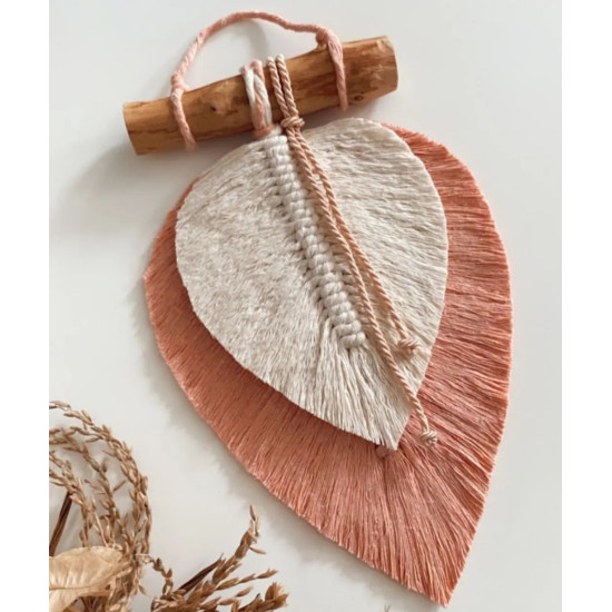 دیوارکوب دوبرگ مکرومه طرح الماس