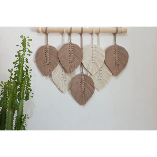 دیوار کوب برگ دکوراتیو مکرومه