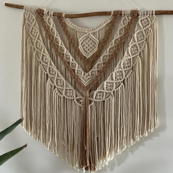 دیواراویز دکوری مکرومه طرح سارن