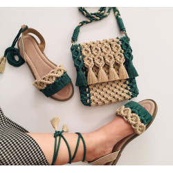 ست کیف صندل مکرومه کد 8998