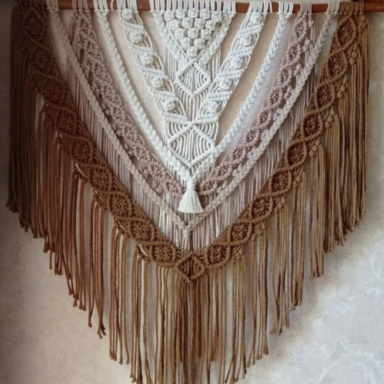 دیوار کوب سایز بزرگ مکرومه بافی