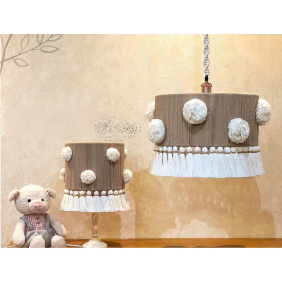 ست لوستر و آباژور اتاق کودک مکرومه