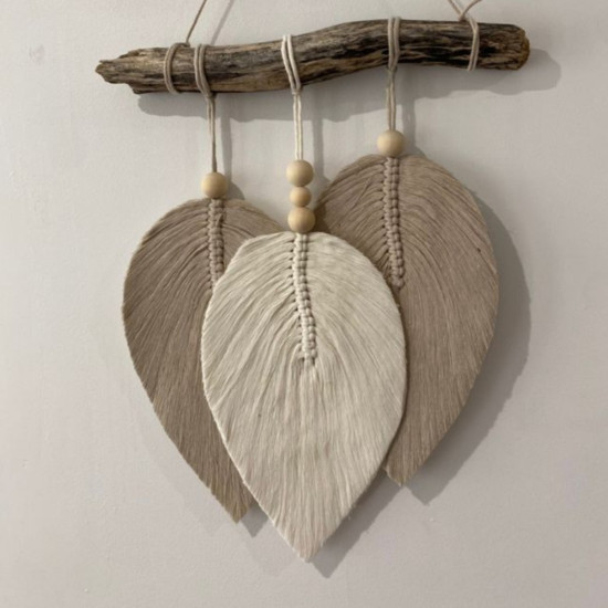 آویز برگ مکرومه بافی مدرن طرح تارزان