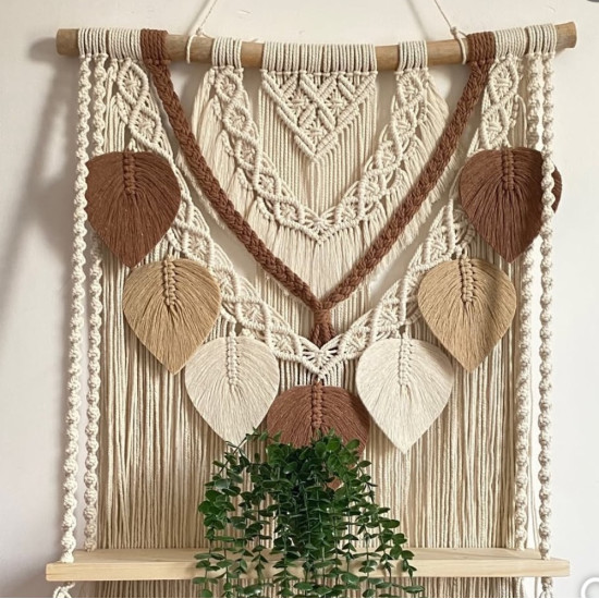 شلف دیواری مکرومه بافی