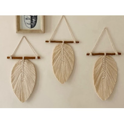 دیوار کوب تک برگ مکرومه بافی دیوار کوب تک برگ مکرومه بافی