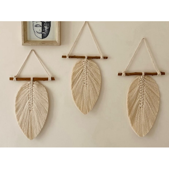 دیوار کوب تک برگ مکرومه بافی