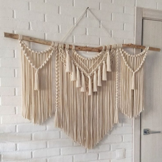 دیوارکوب آویز مکرومه بافی طرح مونا