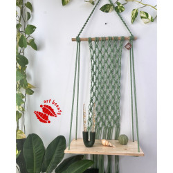 شلف اویز مکرومه بافی طرح نارسیس