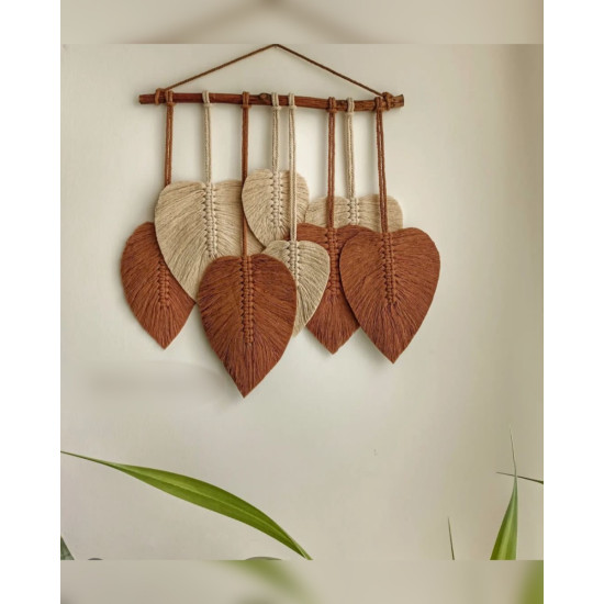 دیوار کوب مکرومه بافی مدل پاییزان