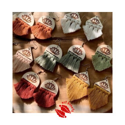 گوشواره مکرومه بافی مدل سین دخت