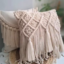 ست دوعددی کاور کوسن مکرومه مدل مرمر ست دوعددی کاور کوسن مکرومه مدل مرمر