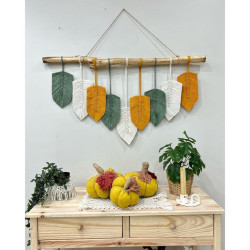 دیوارکوب برگ مکرومه مدل یاس رنگ دلخواه دیوارکوب برگ مکرومه مدل یاس رنگ دلخواه