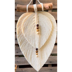 دیوارکوب دو برگ مکرومه بافی مدل رعنا دیوارکوب دو برگ مکرومه بافی مدل رعنا