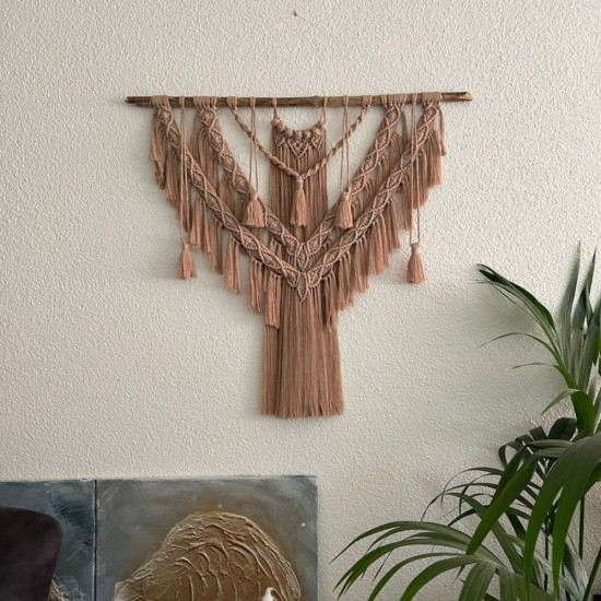 دیوارکوب آویز ترند مکرومه بافی مدل زرنگار برند آرت بیوتی