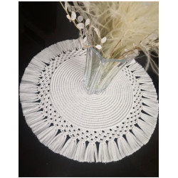 رومیزی مکرومه بافی گرد رومیزی مکرومه بافی گرد