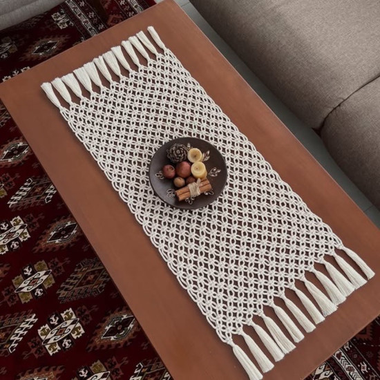 رومیزی مکرومه بافی طرح تور