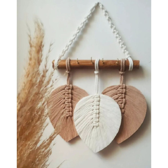 جاکلیدی مکرومه بافی مدل فندقی