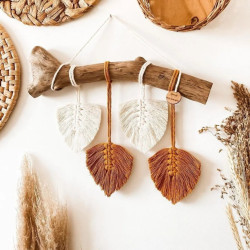 دیوارکوب مکرومه بافی چهار برگ طرح کمند دیوارکوب مکرومه بافی چهار برگ طرح کمند