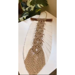 دیوارکوب برگ کنفی مکرومه مدل پرنیا دیوارکوب برگ کنفی مکرومه مدل پرنیا