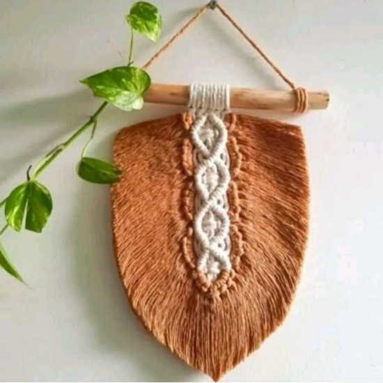 دیوارکوب تک برگ مکرومه مدل بهاران