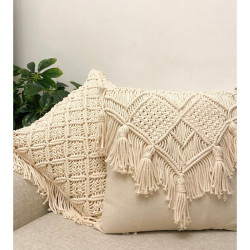 کاور کوسن دو عددی مکرومه دیزاین مبلمان کاور کوسن دو عددی مکرومه دیزاین مبلمان