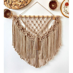 دیوارکوب آویز مکرومه دکوراتیو لاکچری مدل تمنا دیوارکوب آویز مکرومه دکوراتیو لاکچری مدل تمنا