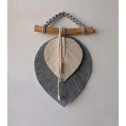 دیوارکوب دو برگ مکرومه دکوری مدل یلدا دیوارکوب دو برگ مکرومه دکوری مدل یلدا