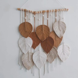 دیوارکوب برگ مکرومه مدل فرناز رنگ دلخواه برند آرت بیوتی دیوارکوب برگ مکرومه مدل فرناز رنگ دلخواه برند آرت بیوتی