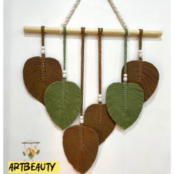 اویز برگ عیدانه مکرومه اویز برگ عیدانه مکرومه