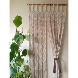 پرده مکرومه مدرن طرح عیدانه پرده مکرومه مدرن طرح عیدانه