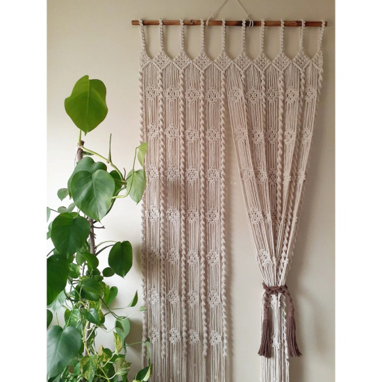 پرده مکرومه مدرن طرح عیدانه