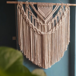 دیواراویز مکرومه دکوری طرح چکاوک دیواراویز مکرومه دکوری طرح چکاوک