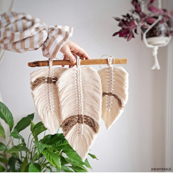 دیوارکوب برگ مکرومه فانتزی طرح گلناز دیوارکوب برگ مکرومه فانتزی طرح گلناز