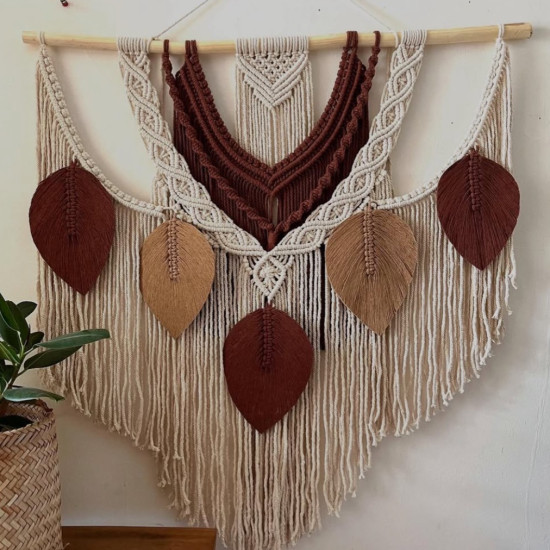 دیوار کوب مکرومه بافی سایز بزرگ