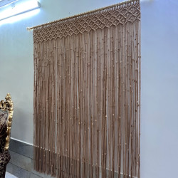 پرده مکرومه ارت بیوتی طرح لوزی پرده مکرومه ارت بیوتی طرح لوزی