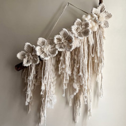 دیوار کوب گل ارکیده مکرومه بافی دیوار کوب گل ارکیده مکرومه بافی