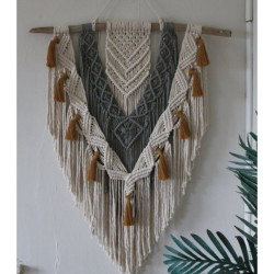 دیوارکوب آویز مکرومه بافی طرح نازپری دیوارکوب آویز مکرومه بافی طرح نازپری