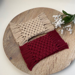 زیر لیوانی مستطیلی مکرومه طرح رستا زیر لیوانی مستطیلی مکرومه طرح رستا