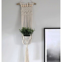 آویز گلدان مهره دار مکرومه بافی آراد آویز گلدان مهره دار مکرومه بافی آراد