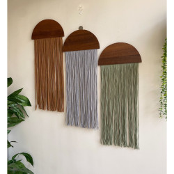 ست سه تایی بومریس مکرومه بافی طرح گنجینه ست سه تایی بومریس مکرومه بافی طرح گنجینه