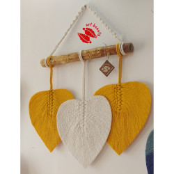 دیوارکوب جاکلیدی مکرومه بافی رنگ دلخواه مدل برگ دیوارکوب جاکلیدی مکرومه بافی رنگ دلخواه مدل برگ