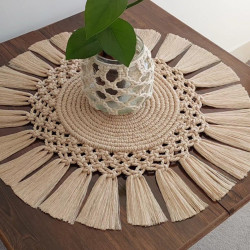 رومیزی گرد مکرومه ارسال رایگان ابعاد دلخواه رومیزی گرد مکرومه ارسال رایگان ابعاد دلخواه