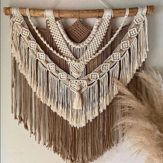 دیوارکوب اویز مکرومه بافی مدل هفتا