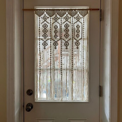 پرده دکوراتیو مکرومه بافی طرح سنتی پرده دکوراتیو مکرومه بافی طرح سنتی