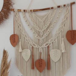 دیوار کوب مکرومه بافی مدل برگ 987 دیوار کوب مکرومه بافی مدل برگ 987