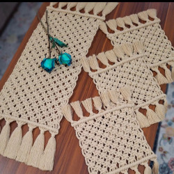 مجموعه4عددی رومیزی مکرومه بافی مجموعه4عددی رومیزی مکرومه بافی