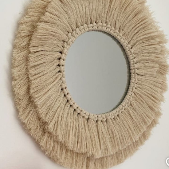 ایینه  دکوراتیو مکرومه